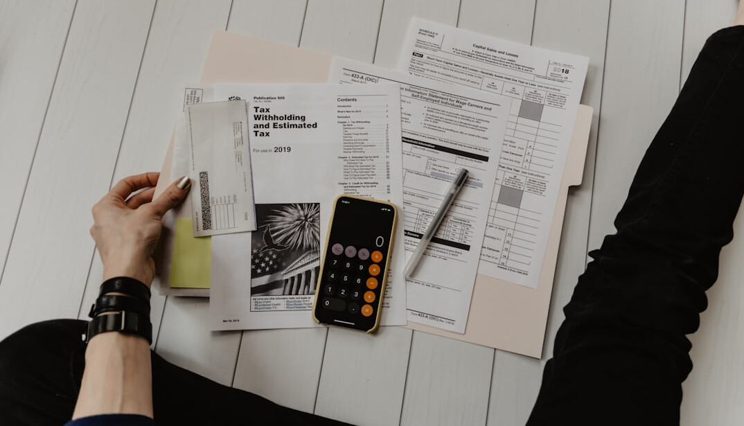 person monitoring finances